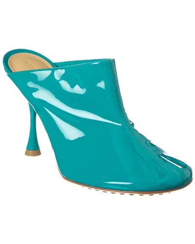 Bottega Veneta Dot Sock Patent Mule In Green