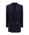 Bottega Veneta Double Breasted Tailored Blazer In Blue