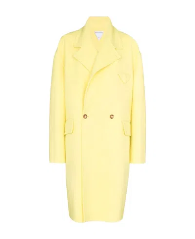 Bottega Veneta Double-breasted Cashmere Coat In Nude