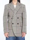 Bottega Veneta Double-breasted Blazer With Structured Cotton Blend In Blue
