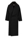 Bottega Veneta Double-breasted Coat Coats Black In Brown