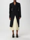 Bottega Veneta Double-breasted Coat In Wool Blend In Black