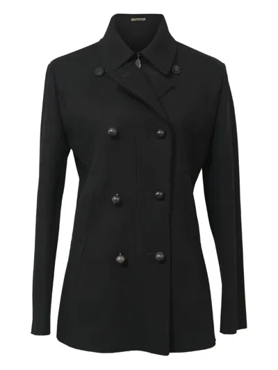 Pre-owned Bottega Veneta Double-breasted Jacket In Black