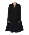 Bottega Veneta Double-breasted Coat With Flap Pockets In Black
