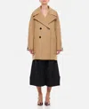 Bottega Veneta Beige Double Breasted Over Coat In Beige