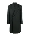 Bottega Veneta Double-breasted Overcoat In Green