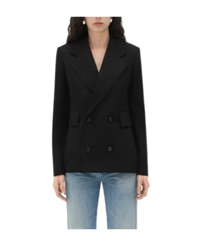 Bottega Veneta Double-breasted Suit Jacket In Black
