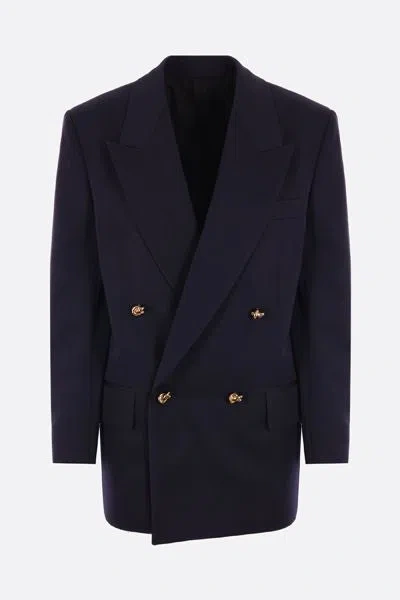 Bottega Veneta Double-breasted Wool Blazer In Black