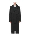 Bottega Veneta Double-breasted Wool And Cashmere Coat In Black