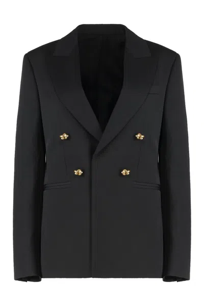 BOTTEGA VENETA BOTTEGA VENETA DOUBLE-BREASTED WOOL BLAZER