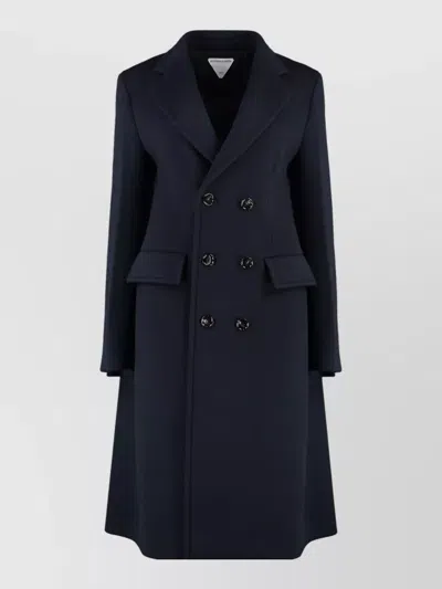 Bottega Veneta Double-breasted Nested Wool And Cashmere Jacket In Blue