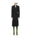 Bottega Veneta Double-breasted Wool Coat In Black