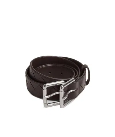 Bottega Veneta Double Buckle Belt In Black