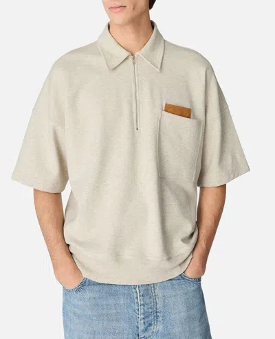 BOTTEGA VENETA DOUBLE COTTON MELANGE POLO