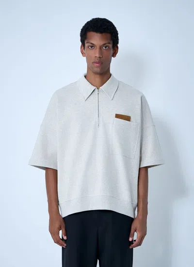Bottega Veneta Double Cotton Melange Polo