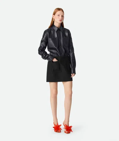 Bottega Veneta Rock Aus Doppelter Baumwolle In Black