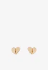 Bottega Veneta Heart-shaped Sterling Silver Earrings With Polished Finish