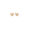 Bottega Veneta Heart-shaped Sterling Silver Earrings With Polished Finish In Gold