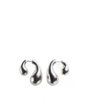 Bottega Veneta Double Droplet Shaped Earrings In White