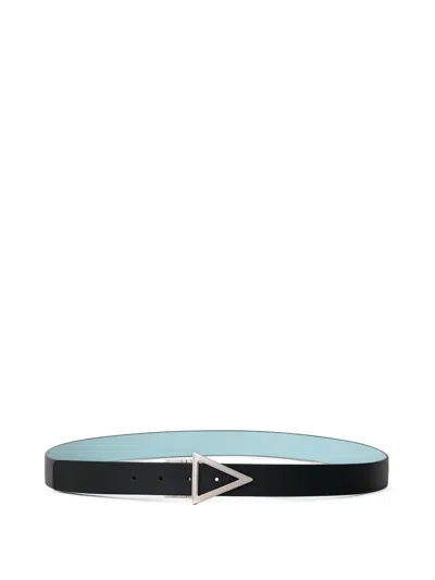 Bottega Veneta Double Face Blue/green Leather Belt