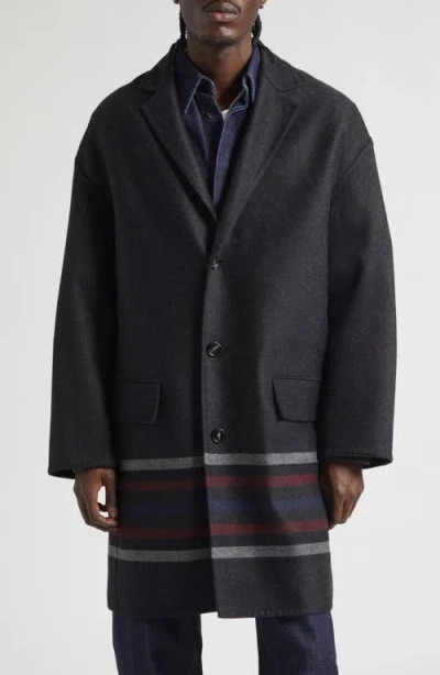 Bottega Veneta Double Face Wool & Cashmere Coat In Gray
