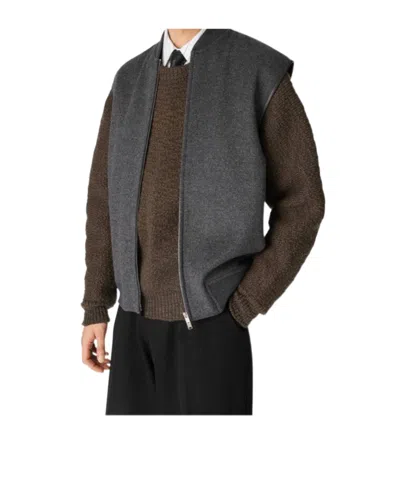 Bottega Veneta Double-faced Wool Vest In Brown