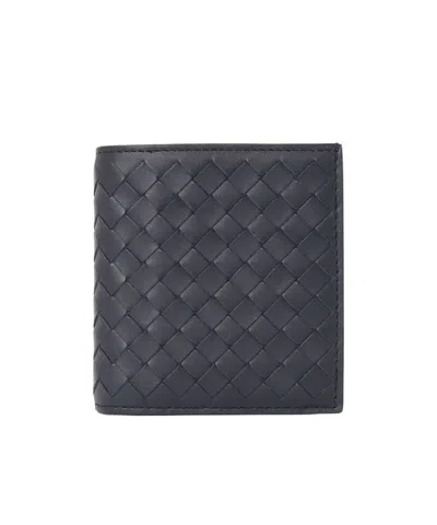 Bottega Veneta Double-fold Wallet In Black
