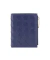 Bottega Veneta Double-fold Wallet In Blue