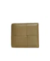 Bottega Veneta Double-folded Wallet In Green