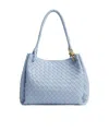 Bottega Veneta Double Handle Shoulder Bag In Blue