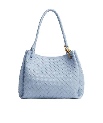 Bottega Veneta Double Handle Shoulder Bag In Blue