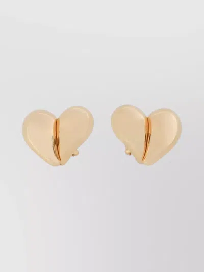 Bottega Veneta Double Heart Stud Earrings