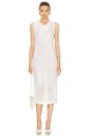 Bottega Veneta Double Layer Dress In Chalk