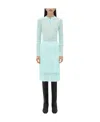 Bottega Veneta Double-layer Knitted Skirt In Blue