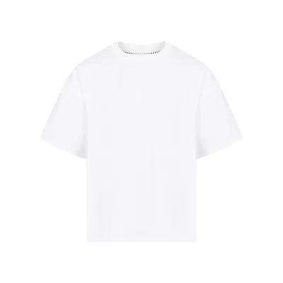 BOTTEGA VENETA BOTTEGA VENETA DOUBLE LAYER STRIPED WHITE COTTON T-SHIRT