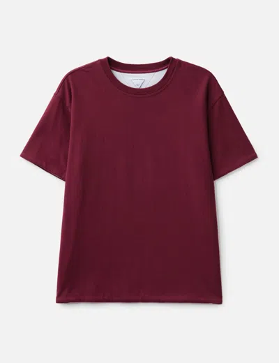 Bottega Veneta Double Layered Jersey T-shirt In Red