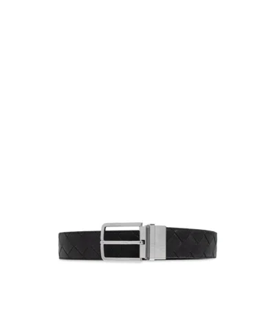 Bottega Veneta Double-sided Belt In Black