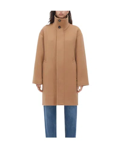 Bottega Veneta Double-sided Cashmere Coat In Nude