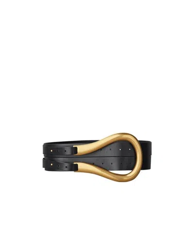 Bottega Veneta Double-strap Leather Belt In Nude
