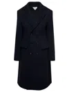 Bottega Veneta Double Wool Cashmere Cape Coat In Black