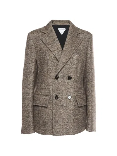 Pre-owned Bottega Veneta Double-breasted Blazer In Brown