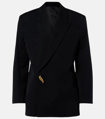 Bottega Veneta Double-breasted Wool Blazer In Animal Print