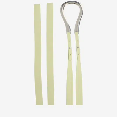Bottega Veneta Double-strap Calfskin Belt In White