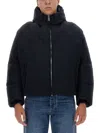 Bottega Veneta Men Down Jacket In Tech In Blue