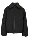 Bottega Veneta Down Jacket With Leather Trim And Intrecciato Motif Coats Black In Black