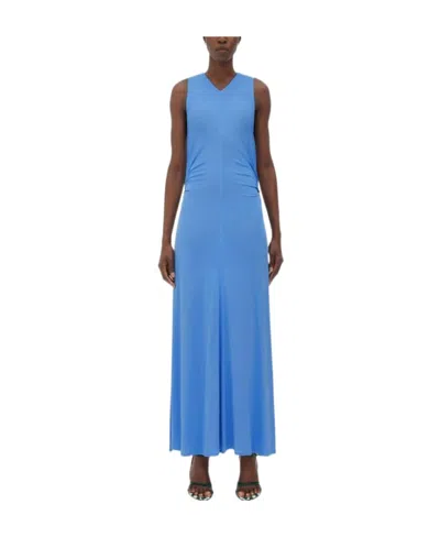 Bottega Veneta Draped Cut-out Dress In Blue