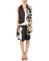 Bottega Veneta Draped Zebra Halterneck Dress In Brown