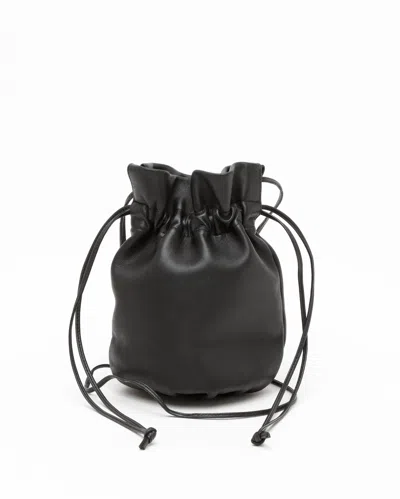 Bottega Veneta Drawstring Pouch Bag In Black