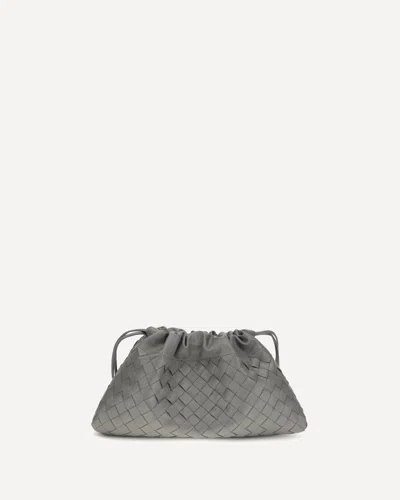 Bottega Veneta Drawstring Pouch In Gray