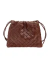Bottega Veneta Drawstring Shoulder Bag In Red